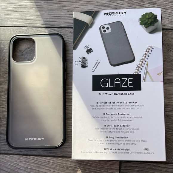 Merkury Innovations GLAZE Soft Touch Hardshell Phone Case - iPhone 12 Pro Max - Picture 2 of 2
